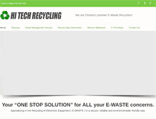 Tablet Screenshot of hitechrecycling.com